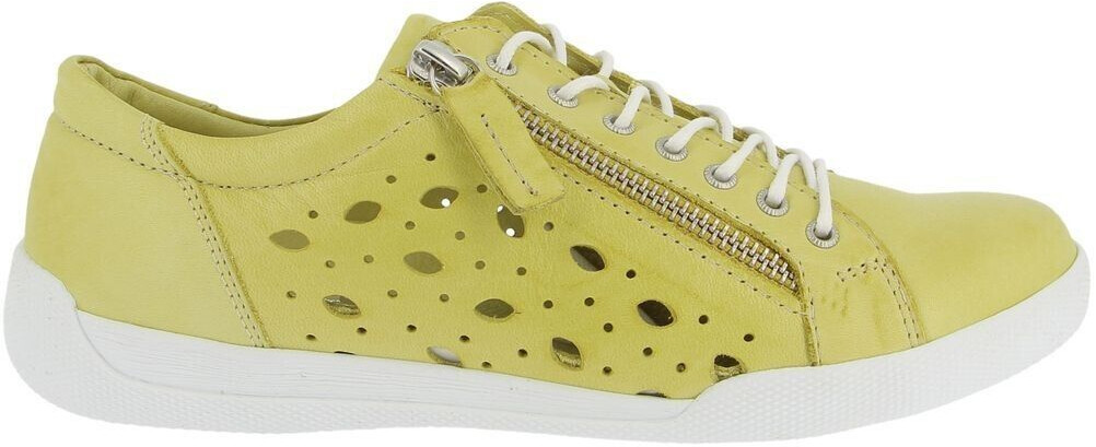 Andrea Conti Sneaker Half Shoe sporty Leather Perforation Lacing 0345925 green
