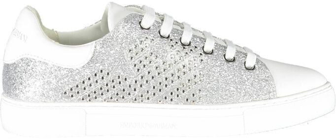 Emporio Armani Sports Sneakers with contrasting details silver