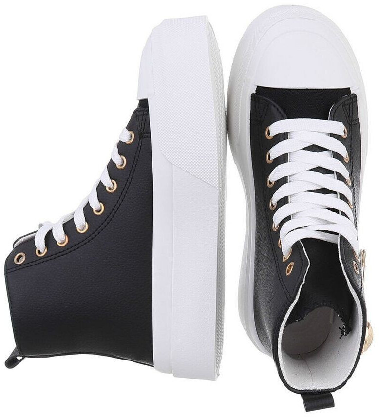 Ital Design Casual Shoes Sneakers High YH41- black white