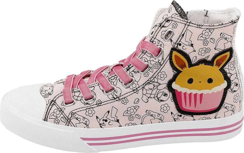 Pokémon Evoli Cupcake Women's High Top Sneakers pink white