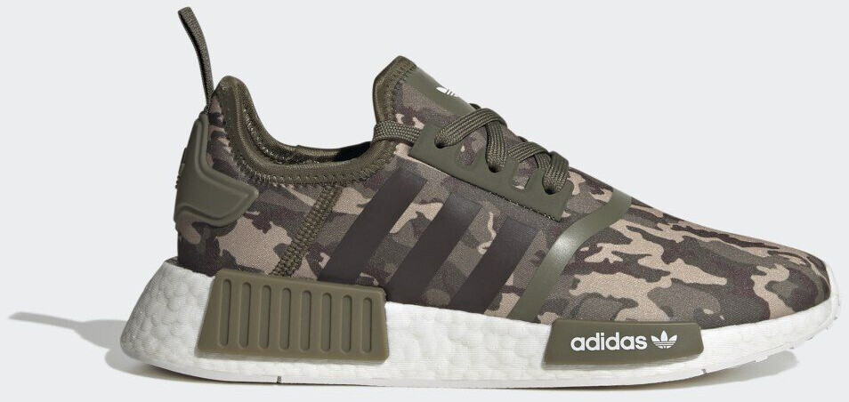 Adidas NMD R1 Shoe Olive Strata Cloud White