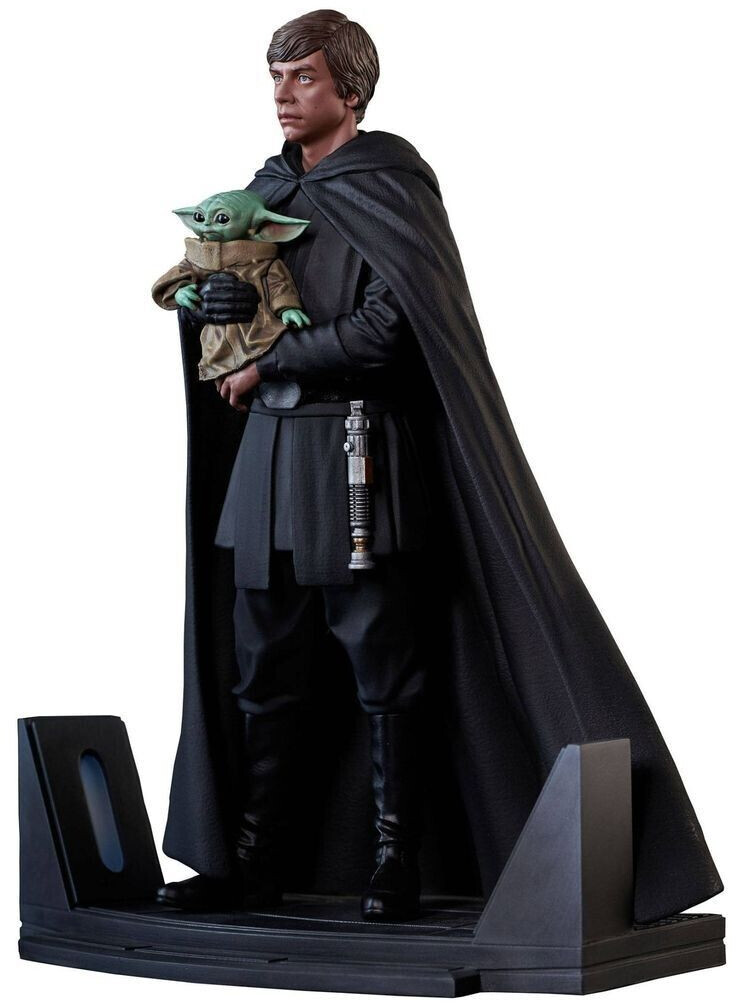 Diamond Select Toys Star Wars: Premier Collection - Mandalorian Luke and Grogu Statue