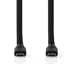Cavo USB-C Nedis 3.2 Gen 2 – 1 Metro, 10 Gbps, Ricarica 100W, Supporto Video 4K, Nero, Connettori Nichelati