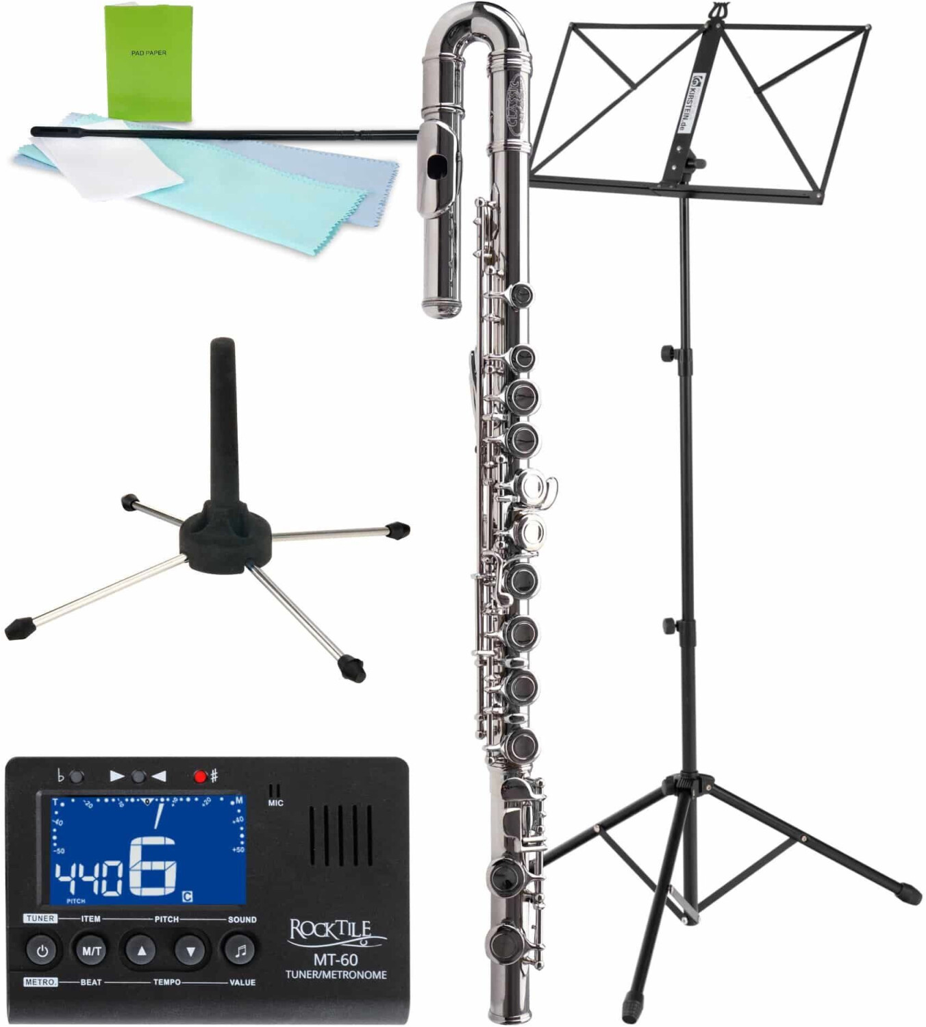 Classic Cantabile FL-100J Querflöte silber Set