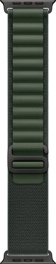 Apple 49mm Alpine Loop 2024 Dark Green Black Titanium Finish Large