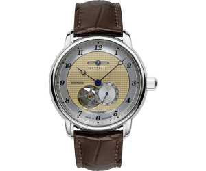 Zeppelin Orologio Automatico Uomo 8566-3 - Cassa Acciaio, Cinturino Pelle Blu, Cronografo