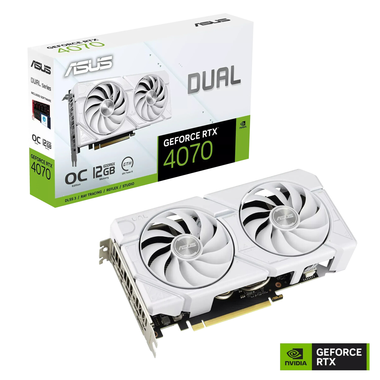 Asus GeForce RTX 4070 DUAL EVO White OC 12GB GDDR6