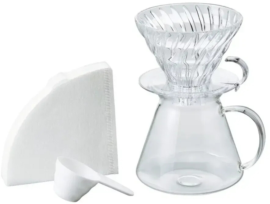 Hario V60 Glass Brewing Kit S-VGBK-02-T