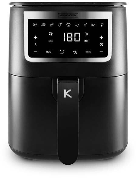 KitchenCook Air fryer 4 L noir avec 8 programmes