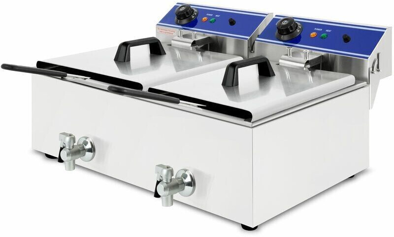 Vertes Friteuse professionnelle 2 x 10 L inox