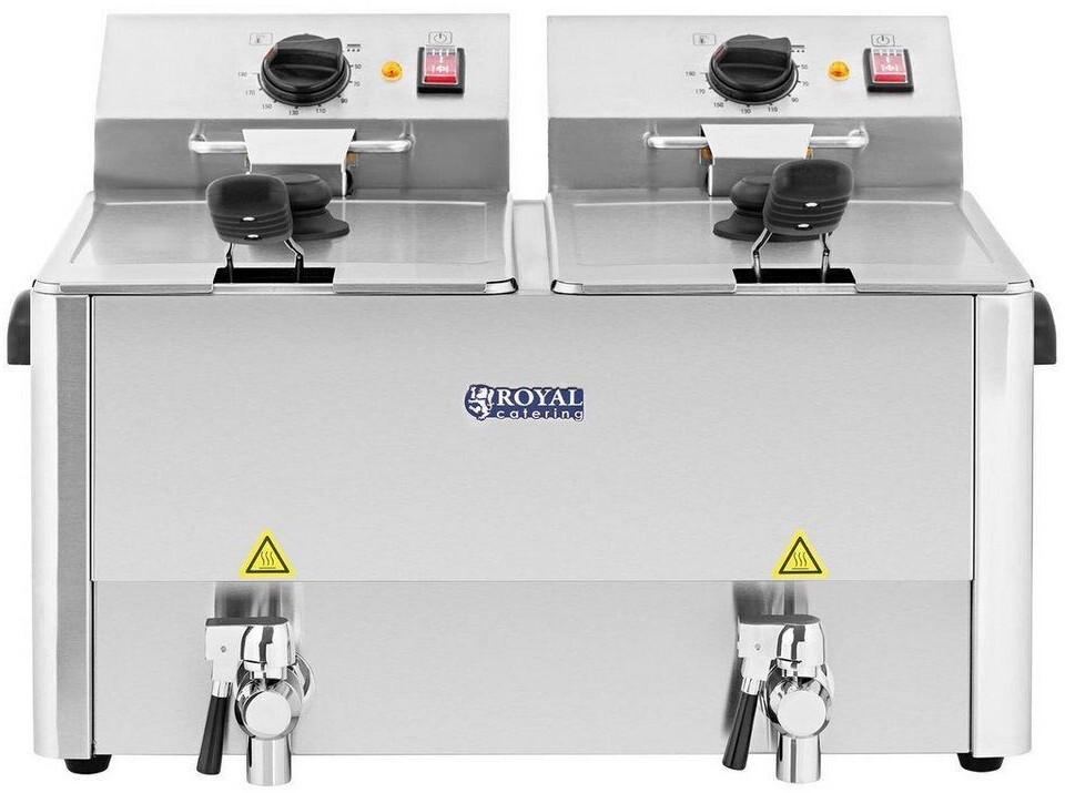Royal Catering Friteuse professionnelle 2 x 13 L inox RCEF 13D-EGO