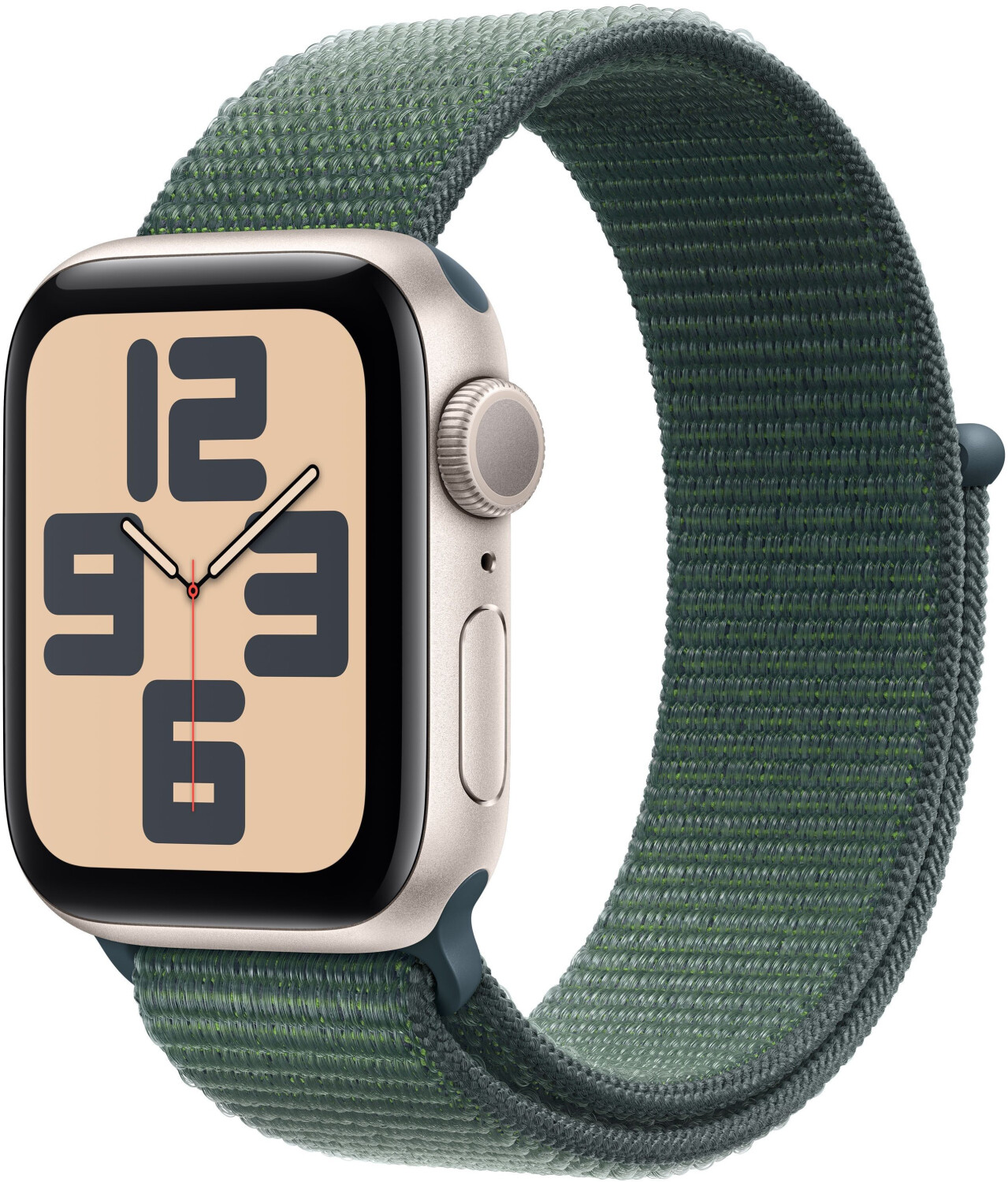 Apple Watch SE 2022 GPS 40mm Starlight Sport Loop Lake Green