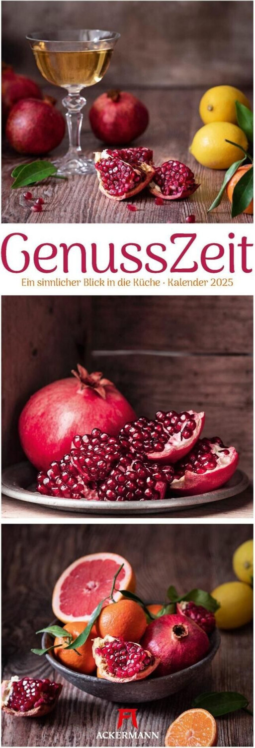 Ackermann Kunstverlag GenussZeit - Ein sinnlicher Blick in die Küche Triplet-Kalender 2025 (German)
