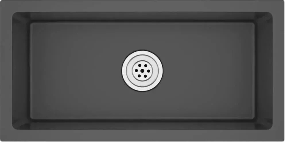 vidaXL Évier de cuisine fait main Acier inoxydable 60 x 30 x 20 cm noir (51505)