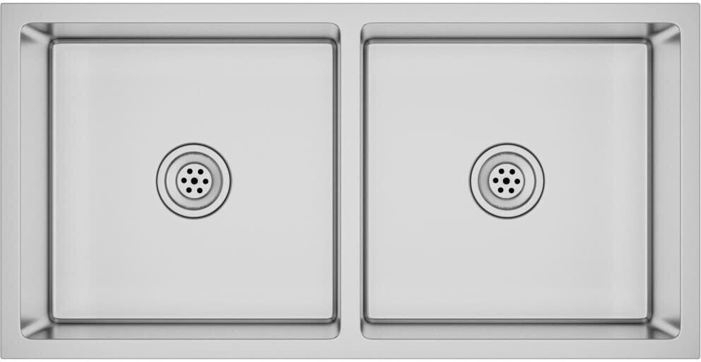 vidaXL Évier de cuisine fait main Acier inoxydable 86,5 x 44 x 20 cm argent (51522)
