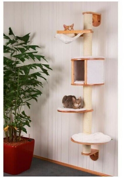Kerbl Arbre a chats mural Dolomit 168 cm 81500 Blanc Blanc
