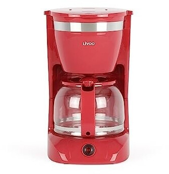 LIVOO Cafetière filtre 12 tasses DOD163RC rouge