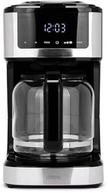 LIVOO Cafetière filtre programmable 15 tasses DOD208 noir