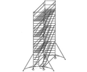 Munk Rollgerüst 1,35 x 1,80 m mit Schrägaufstiegen & Ausleger 8430 (167300)