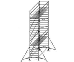 Munk Rollgerüst 1,35 x 2,45 m mit Ausleger & Doppel-Plattform 7350 (168535)