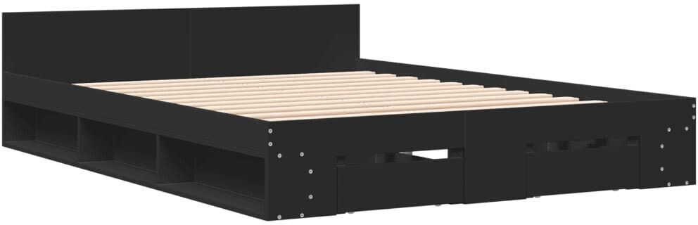 vidaXL Cadre de lit 140 x 190 cm (3280763) noir