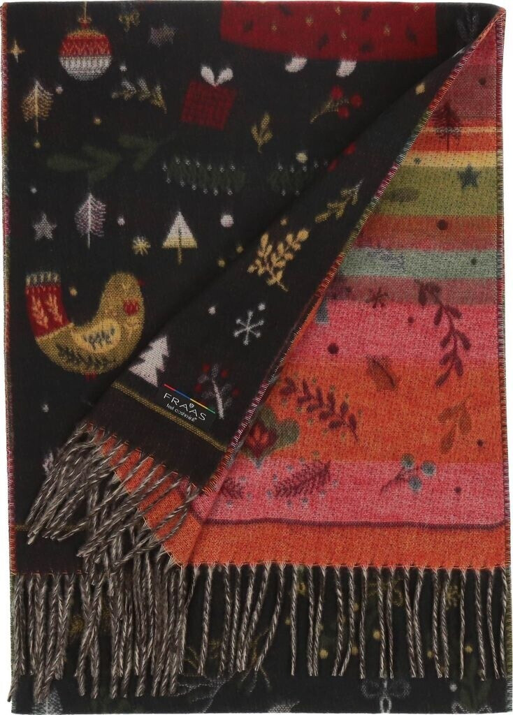 DEARMAMY Weihnachtsschal Unisex | Rentier & Schneeflocken Design | 180cm Warm & Dehnbar