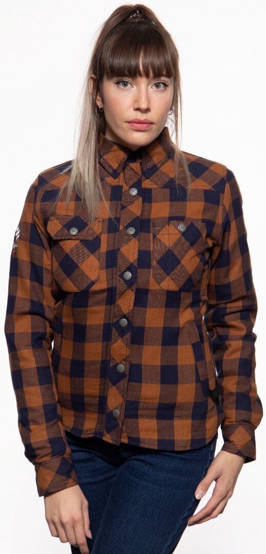 King Kerosin Speedway Adventure Lady Shirt blue/brown