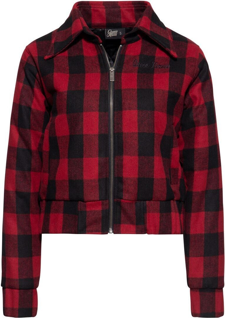King Kerosin Speedway Queen Checkered Lady Jacket black/red
