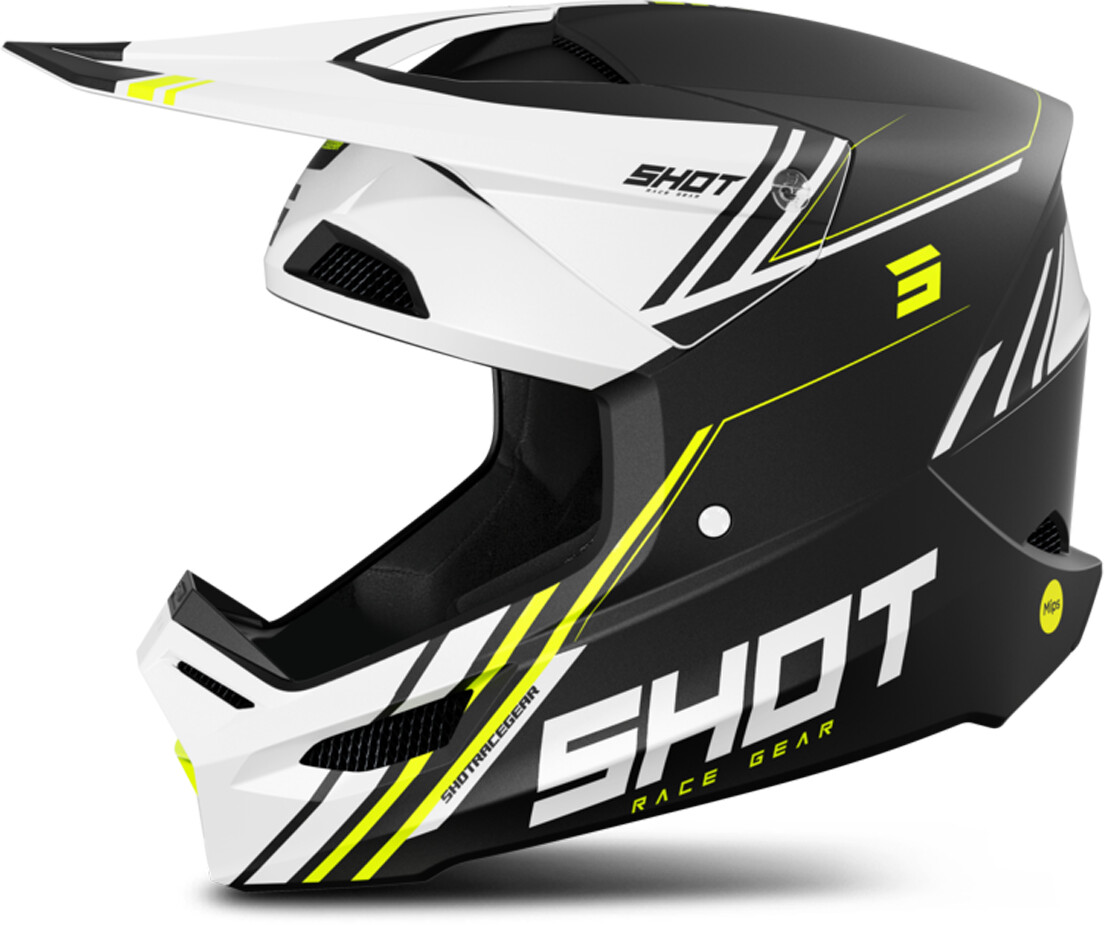 Shot Race Sprint Mips Black/Neon Yellow Matt