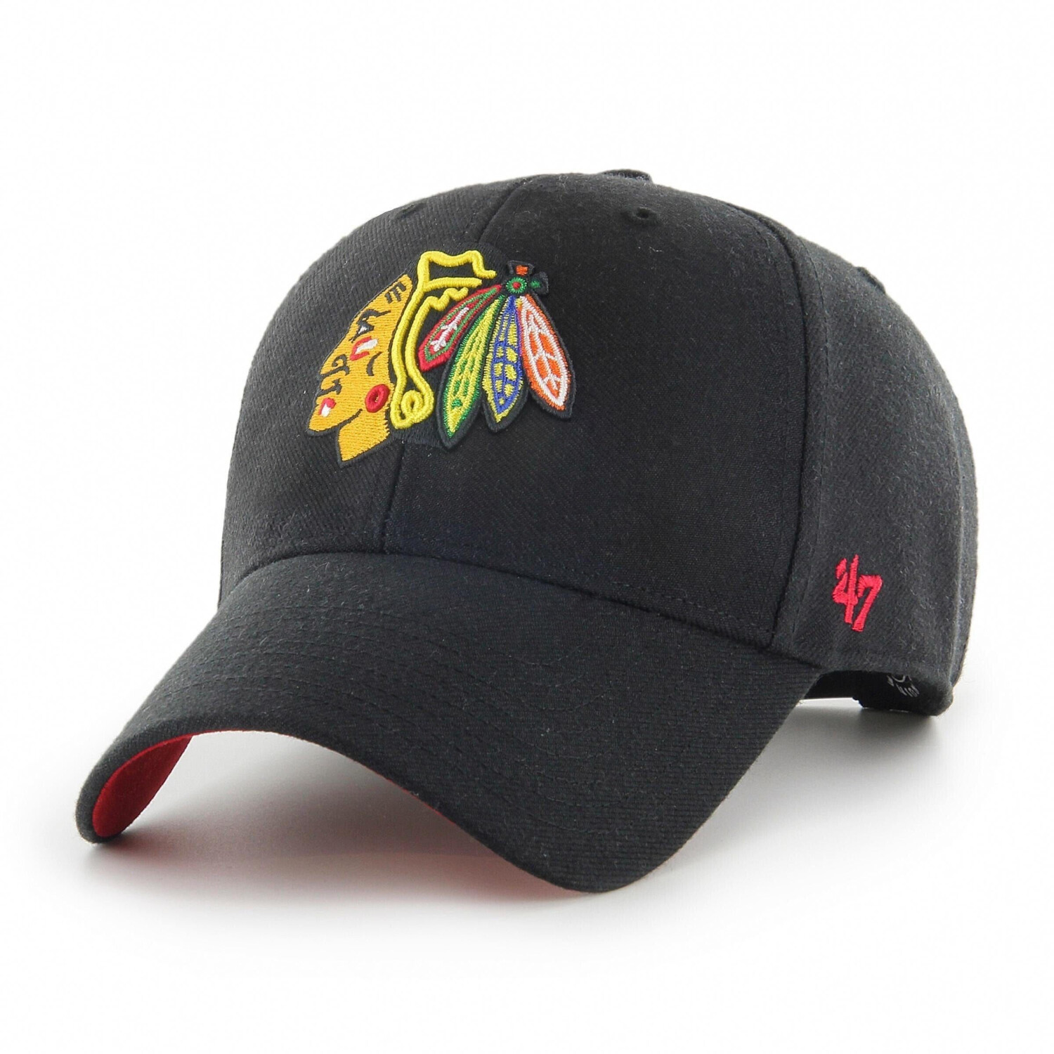47 Brand Nhl Chicago Blackhawks Ballpark Mvp Snapback (H-BLP-MS04WBP-BKA)