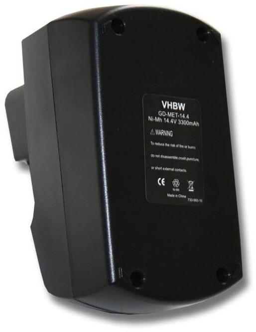 vhbw Battery replacement for Metabo 6.25475, 6.25476, 6.25482, 6.25481, 6.25482.00 for tool (3300 mAh, NiMH, 14.4 V)