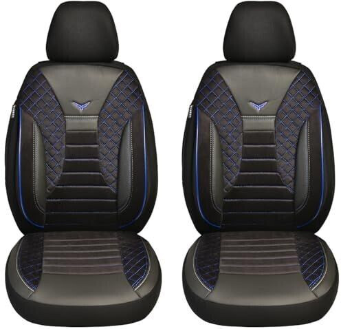 Bremer Sitzbezüge Subaru Impreza 5 Driver & Passenger from 2018 2er Pack in Black/Blues Seam (PS806)