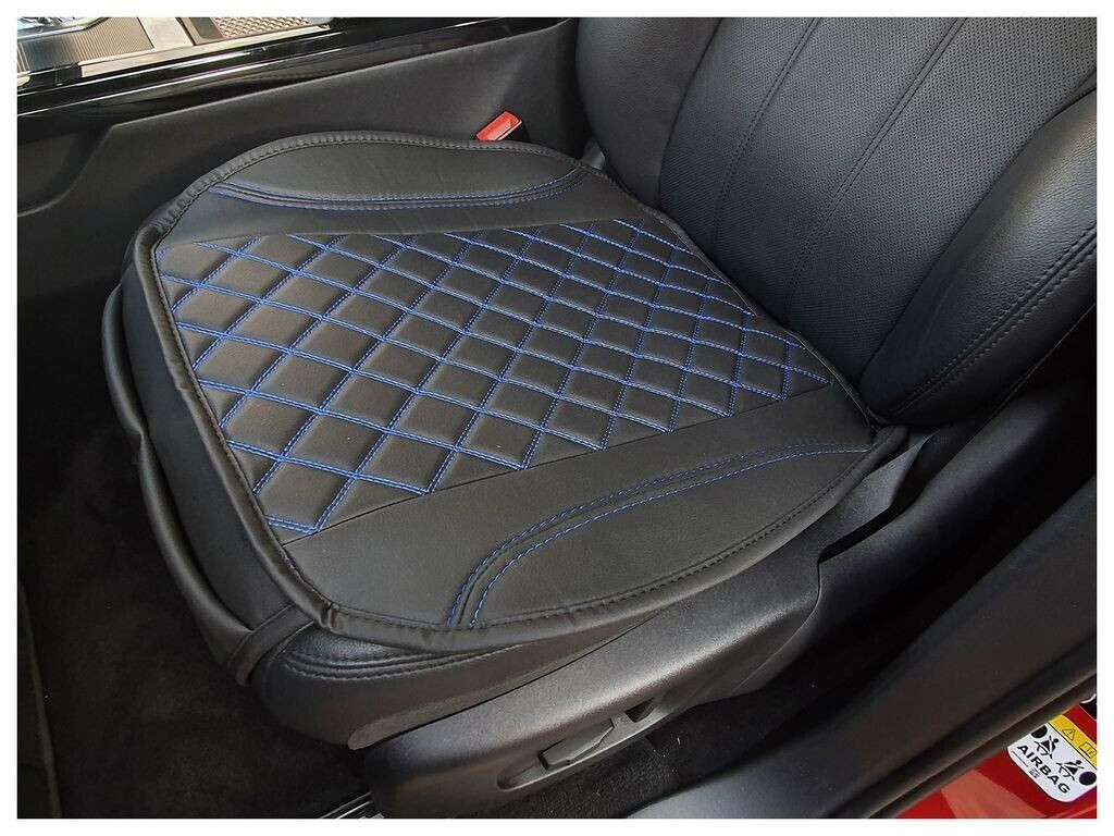 Bremer Sitzbezüge Sitzauflage Ford Mustang 7 Imitation leather Black/Blues Seam OT406