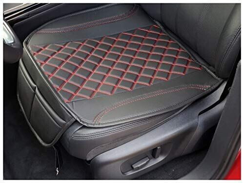 Bremer Sitzbezüge Sitzauflage Mazda 2 III Imitation leather Black/Reds Seam OT402
