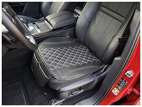 Bremer Sitzbezüge Sitzauflage Volvo XC70 2 Imitation leather Black/Whites Seam OT408