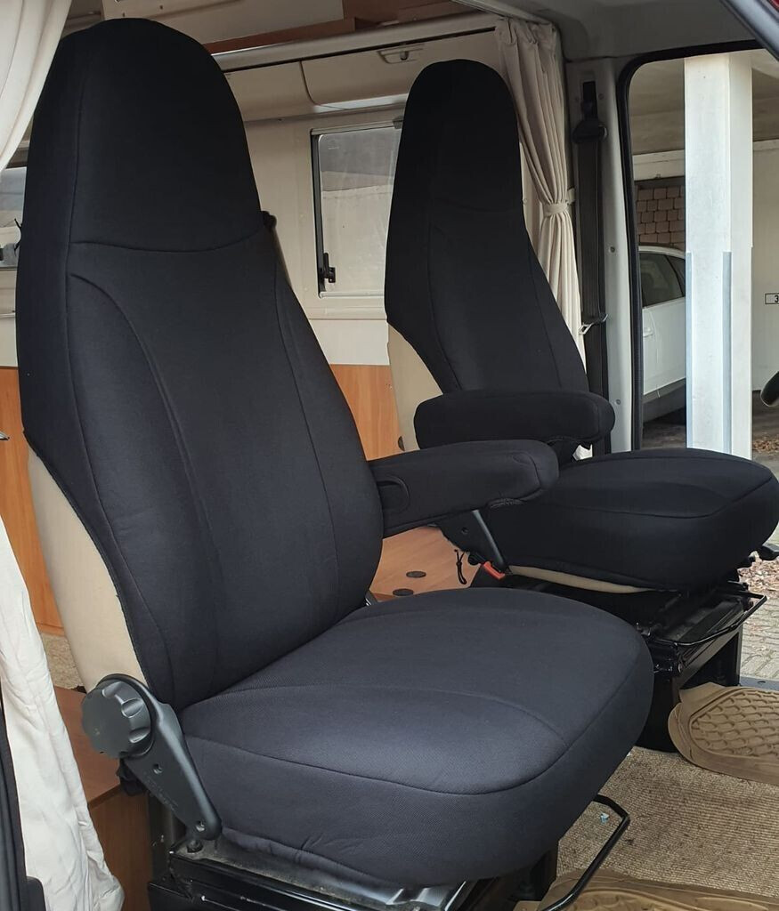 Bremer Sitzbezüge Schonbezüge Wohnmobil Camper Ducato Driver & Passenger 814 Slipcover Set in Black