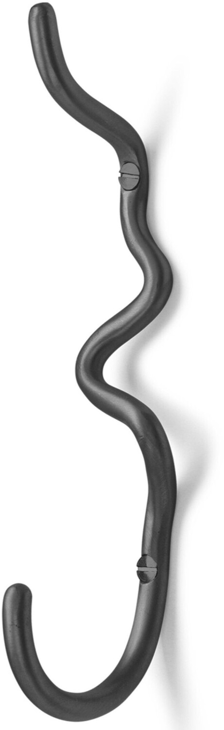 ferm LIVING Curvature wall hook matt lacquered brass black 3x19.7x5.8cm