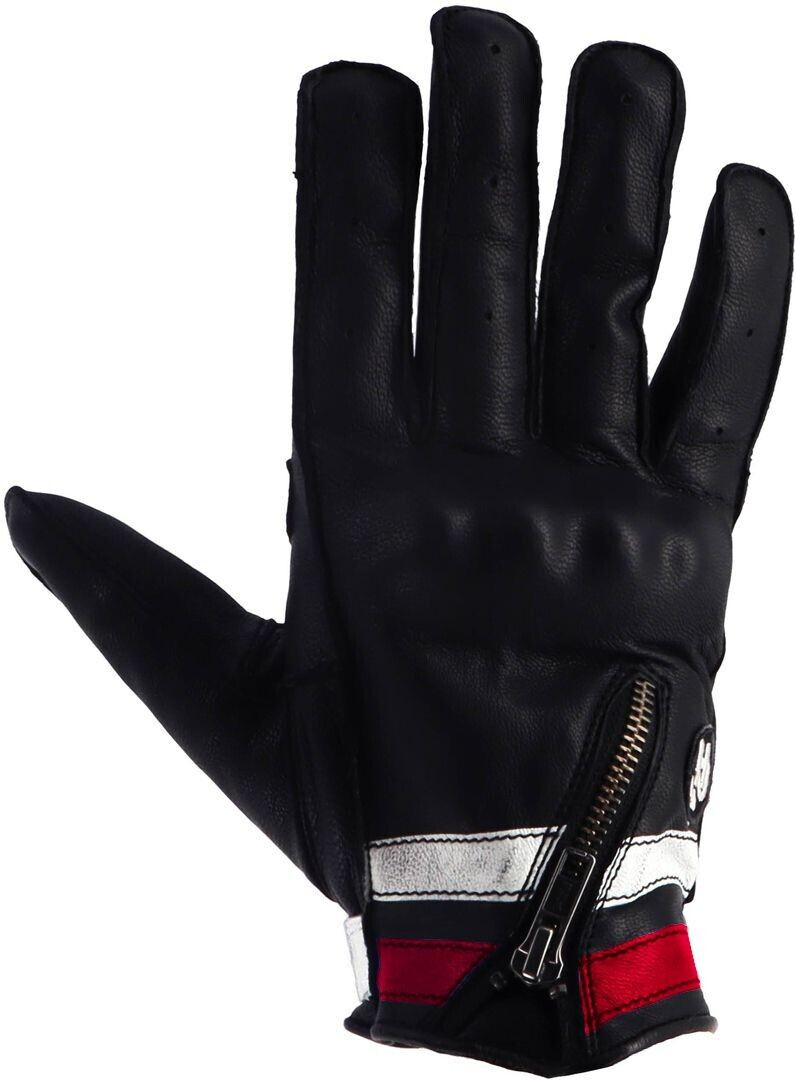 Helston's Ziper Gloves black/white-red