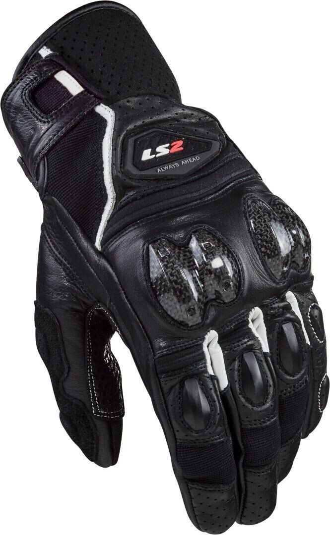 LS2 Spark II Leder perforatedr Gloves black/white