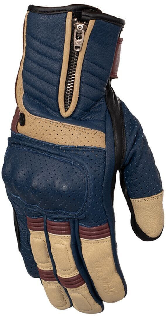 Rusty Stitches Simon Retro Gloves blue/beige