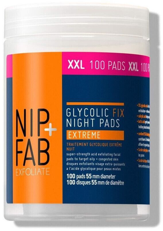 NIP+FAB Glycolic Fix Night Pads Extreme Supersize Night Pads 100 pcs