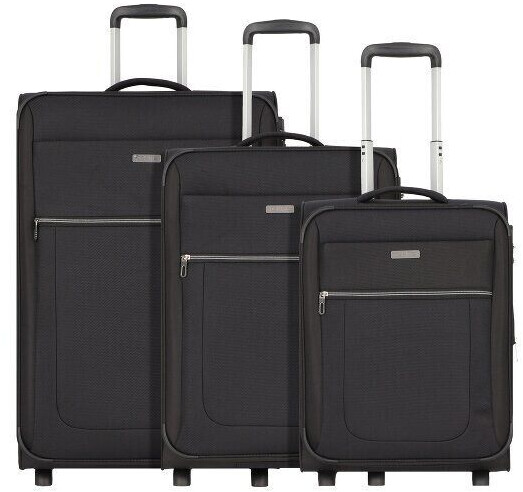 Paklite Valencia 2-Wheel-Trolley Set 3-pieces (80530) black