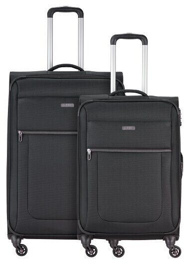 Paklite Valencia 4-Wheel-Trolley Set 2-pieces (80543) black