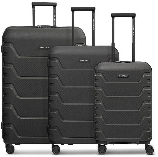 Smartbox Edition 01 The Three Set 4-Wheel-Trolley Set 3-pieces (SB12304) black