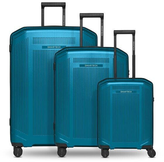 Smartbox Edition 02 4-Wheel-Trolley Set 3-pieces (SB12308) ocean blue metallic