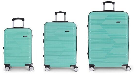 Gabol Uyiko 4-Wheel-Trolley Set 3-pieces (124401) verde menta