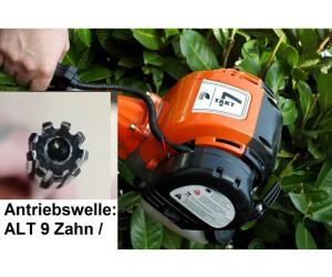 Yerd Ersatzteil: 4-Takt Benzin 4 in1 600MS40 - 9 Zahn Ersatz Antriebs-Welle für alle Aufsätze - Alte Version
