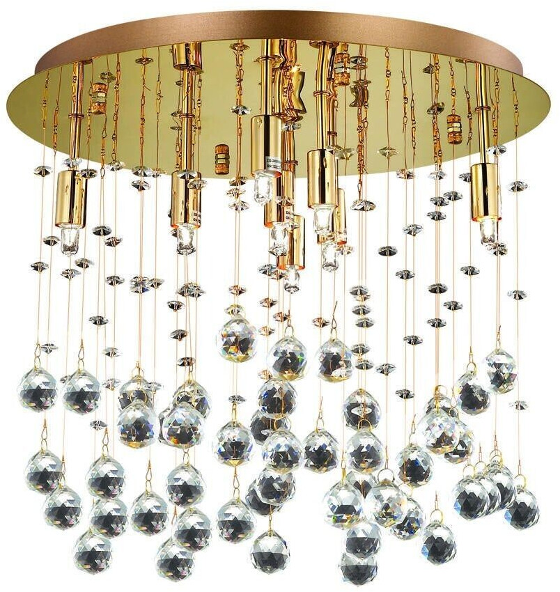 IDEAL LUX MOONLIGHT G9 ceiling light 8x ⌀400mm dimmable gold warm white 080932