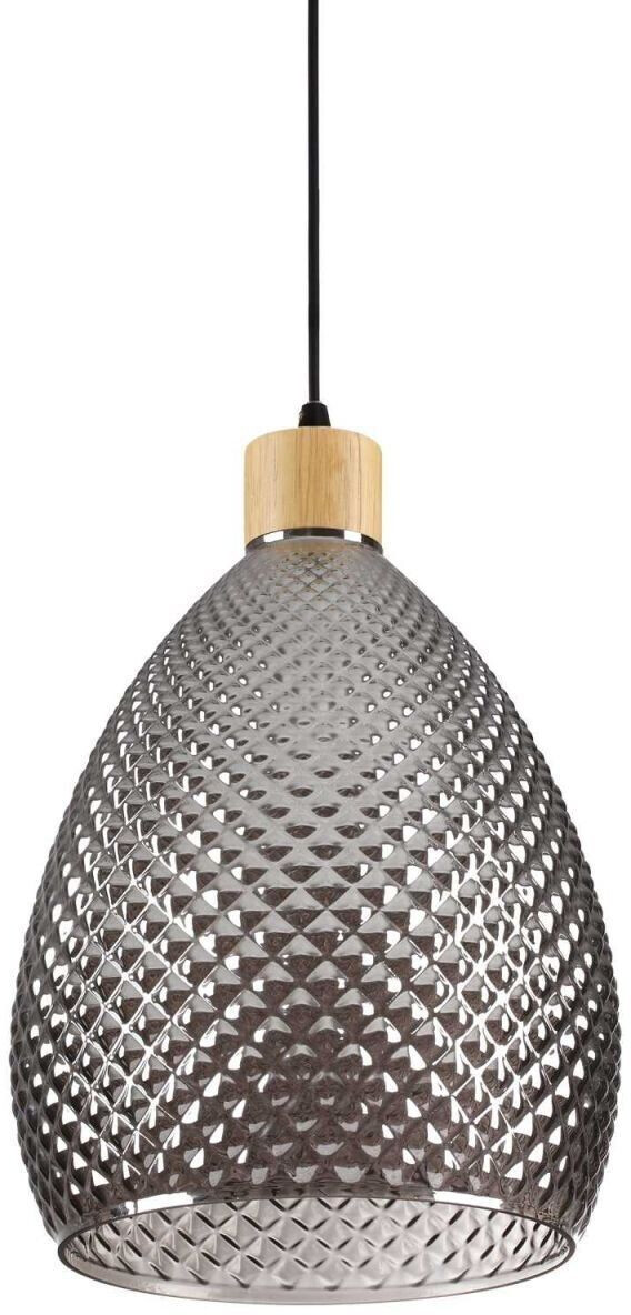 IDEAL LUX BERGEN pendant light E27 ⌀240mm dimmable smoked glass 238746