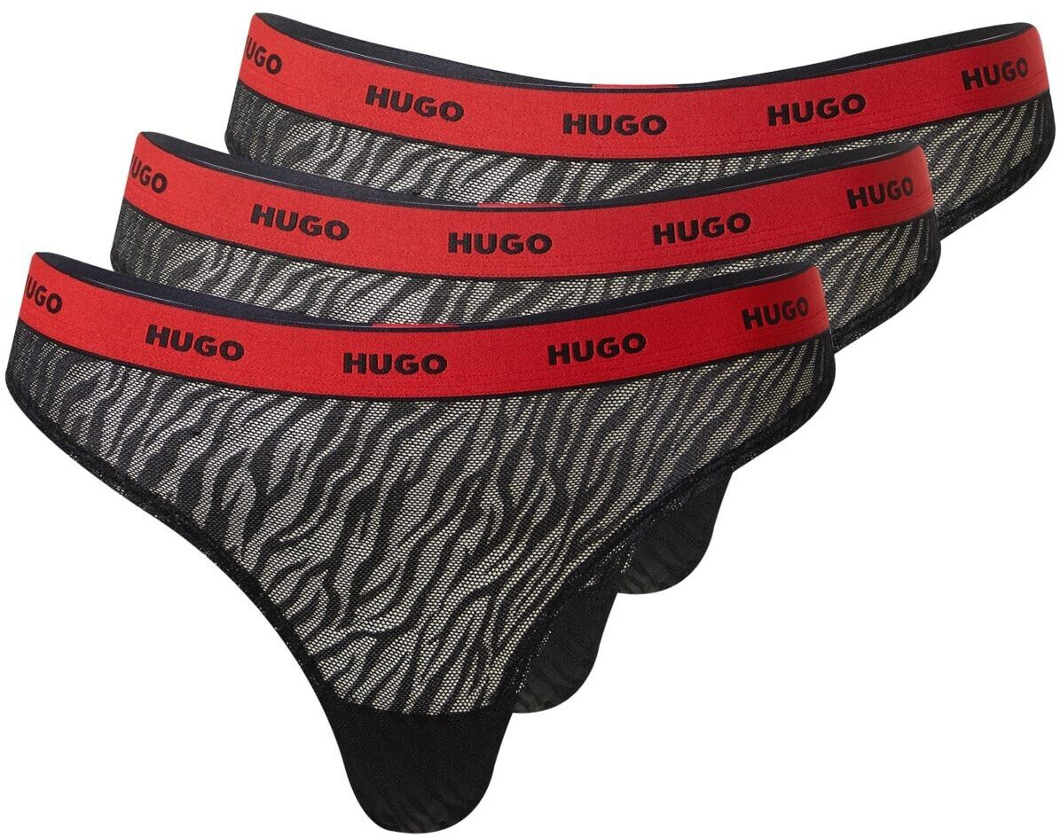 Hugo 3-pack of lace thongs (50523829) black